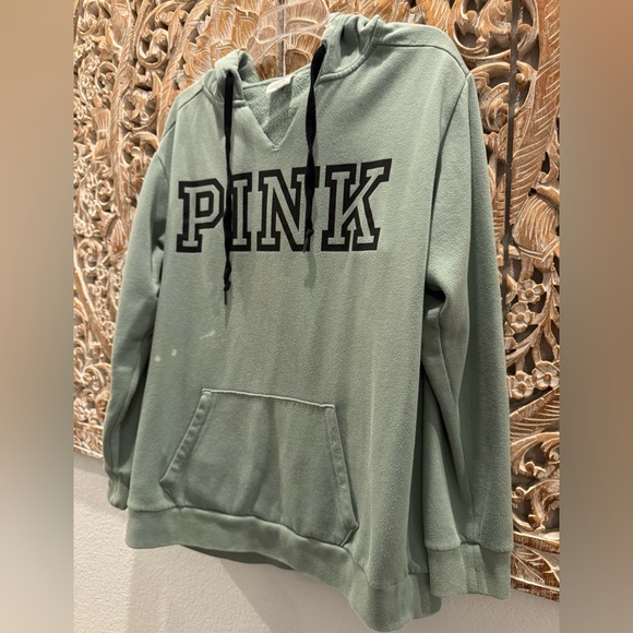 PINK by Victoria’s Secret Green Sweatshirt Hoodie- size M - Picture 4 of 7